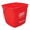 Boardwalk PuraPail, 6 qt, Polypropylene, Red/White 55066S - alternate 1